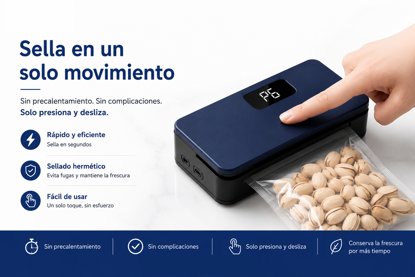 Selladora de bolsas mini 2 en 1